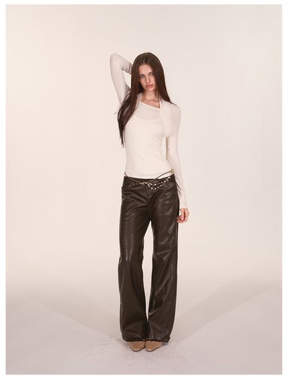 Fox Fur Layered Halter Top