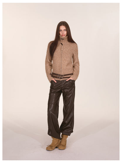 Cable-Knit Waist-Shaping Cardigan Jacket