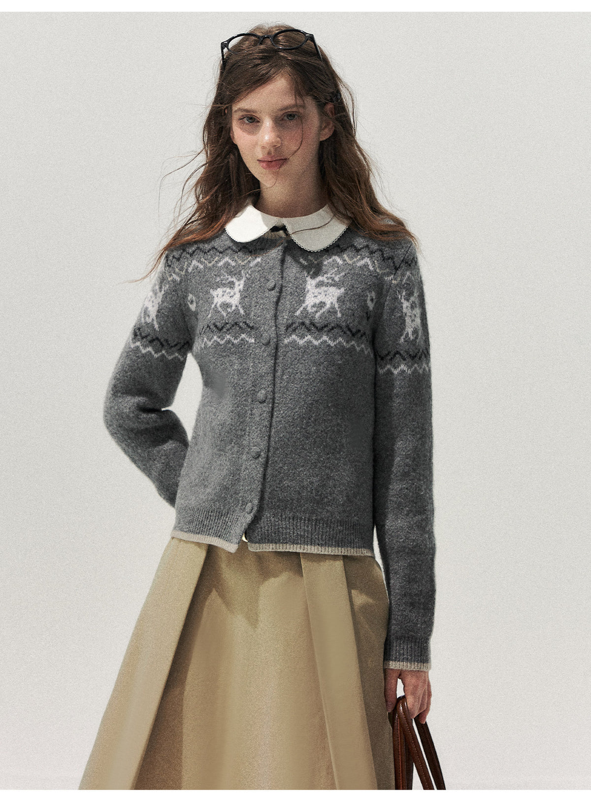 Fair Isle Cropped Cardigan