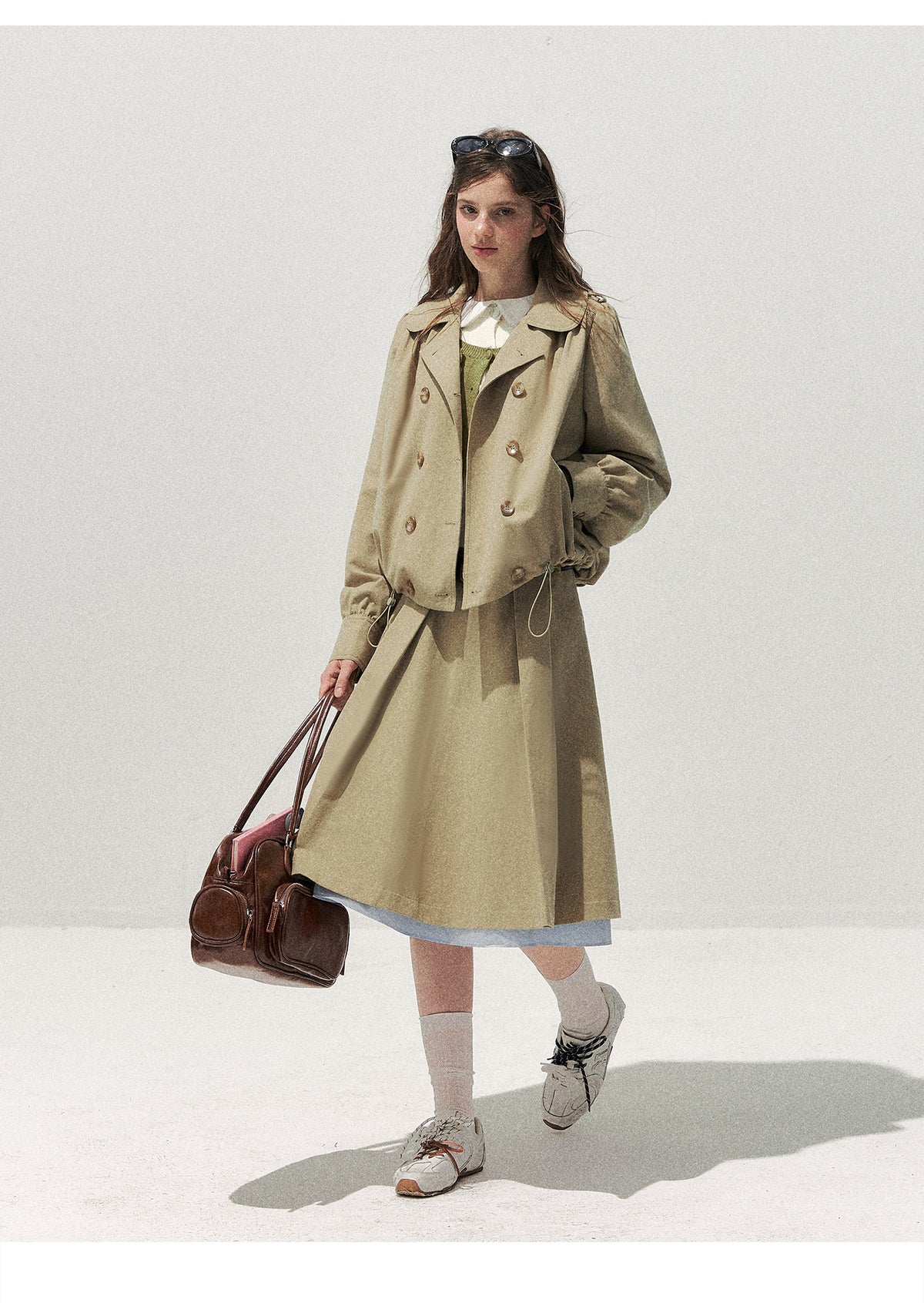 Peter Pan Collar Trench Dress