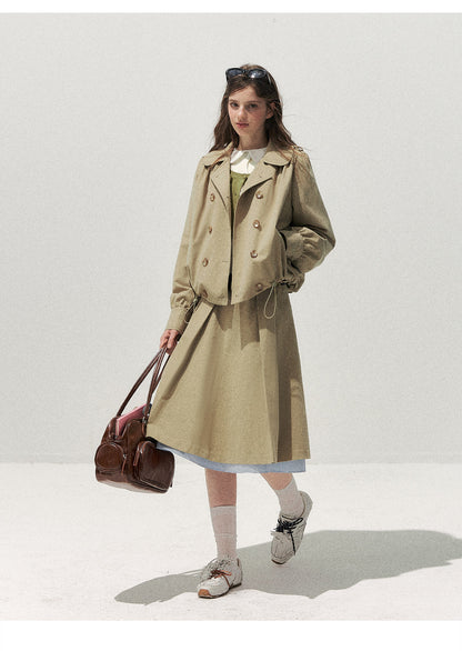 Peter Pan Collar Trench Dress