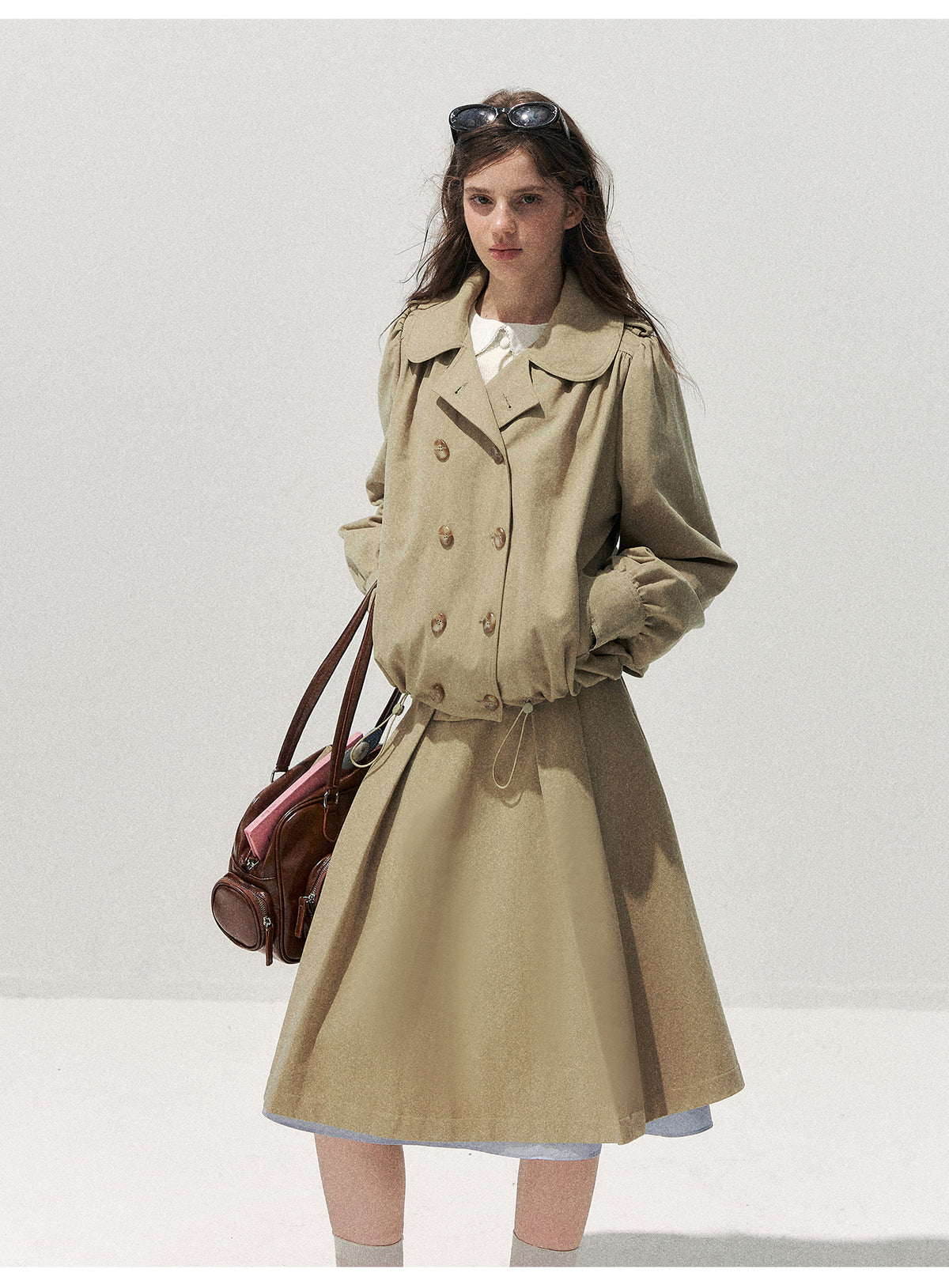 Peter Pan Collar Trench Dress