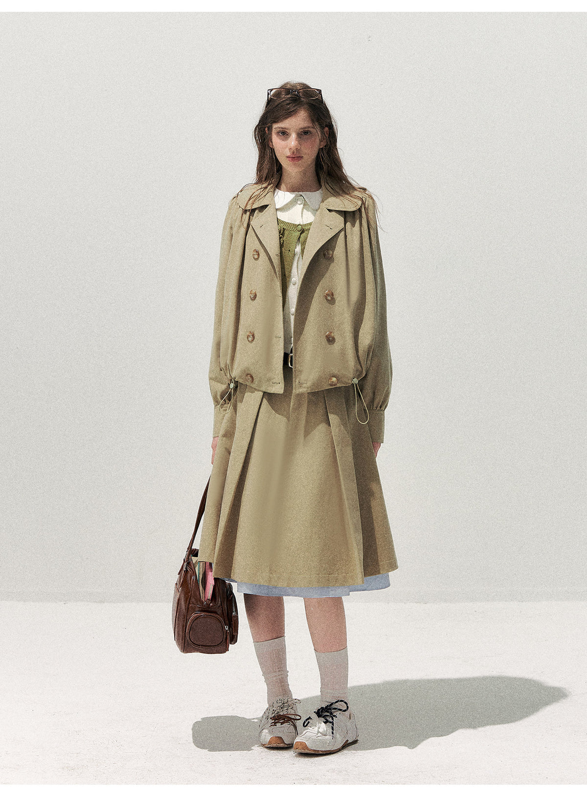 Peter Pan Collar Trench Dress