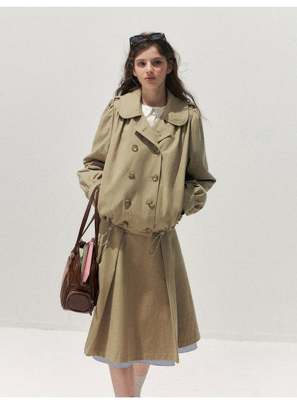 Peter Pan Collar Trench Dress