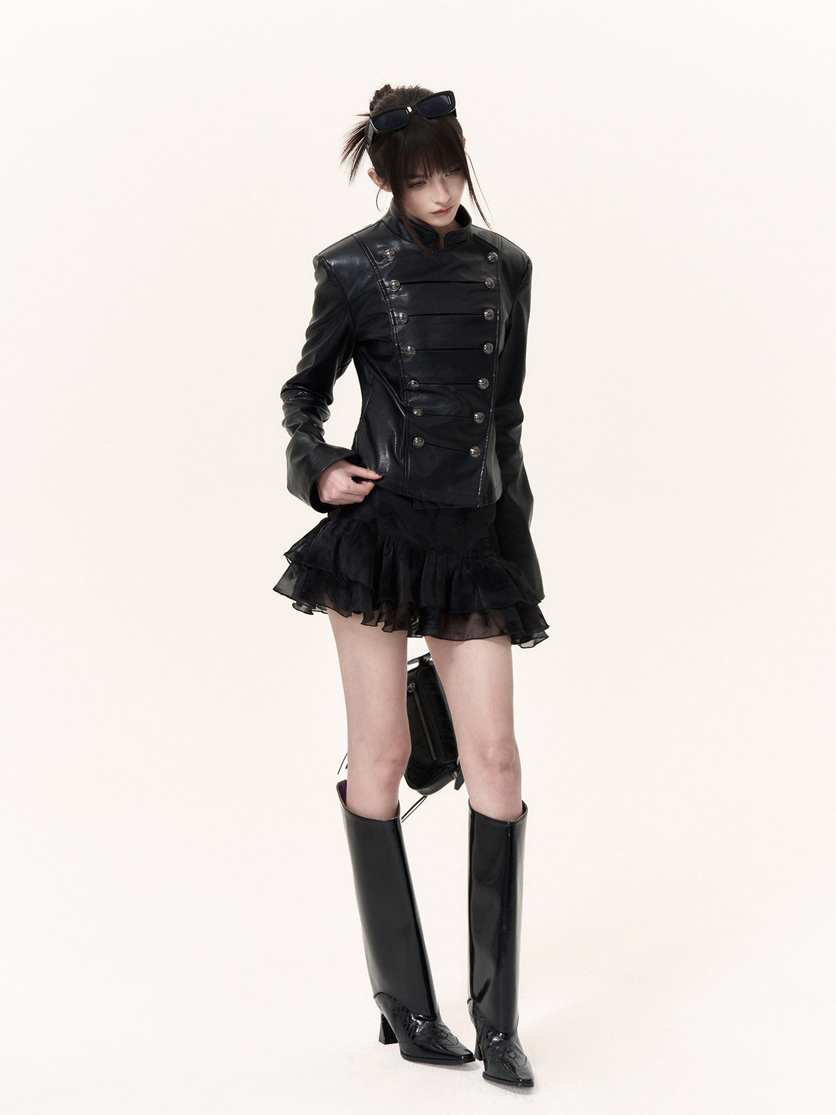 Layered Ruffle Mesh Skirt