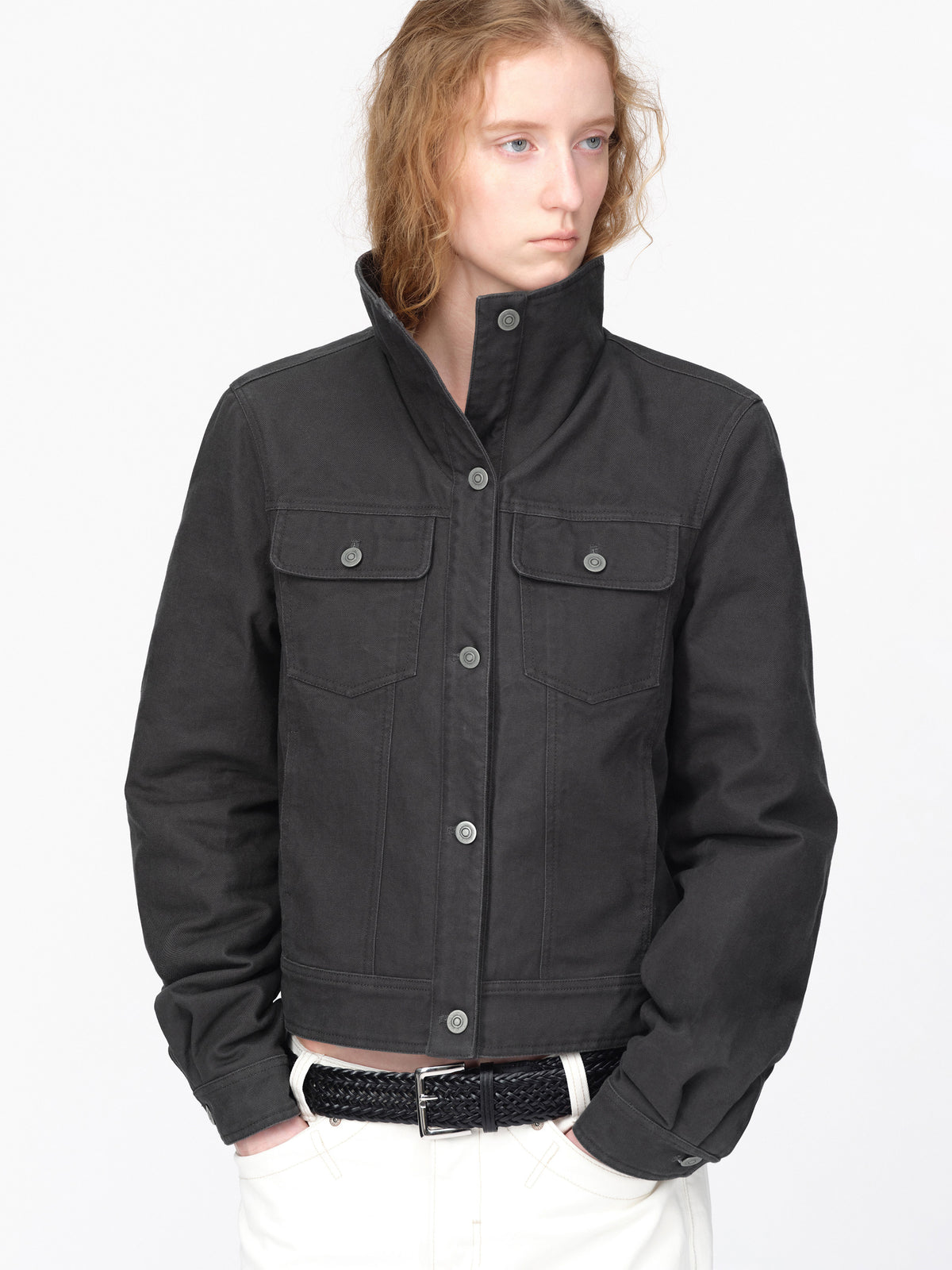 Vintage-gewaschene wattierte Utility-Jacke