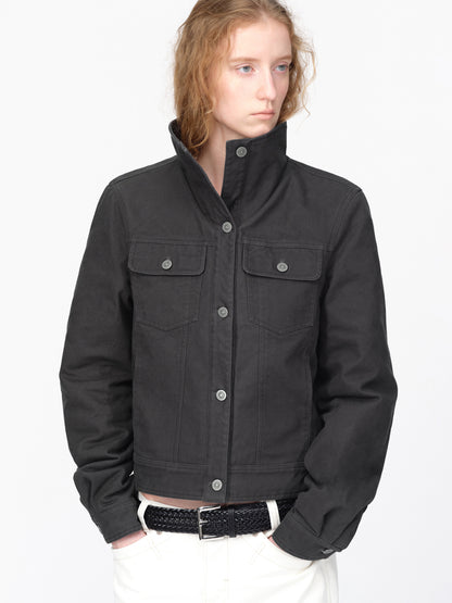 Vintage-gewaschene wattierte Utility-Jacke