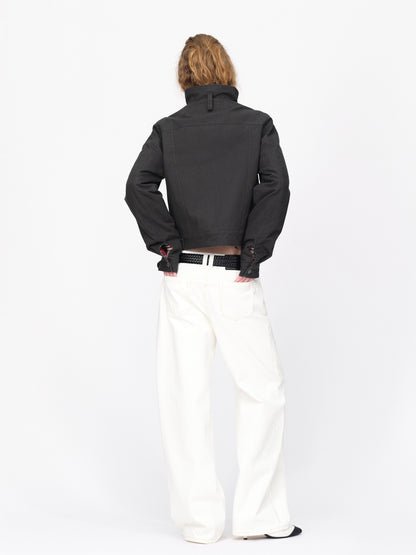 Vintage-gewaschene wattierte Utility-Jacke