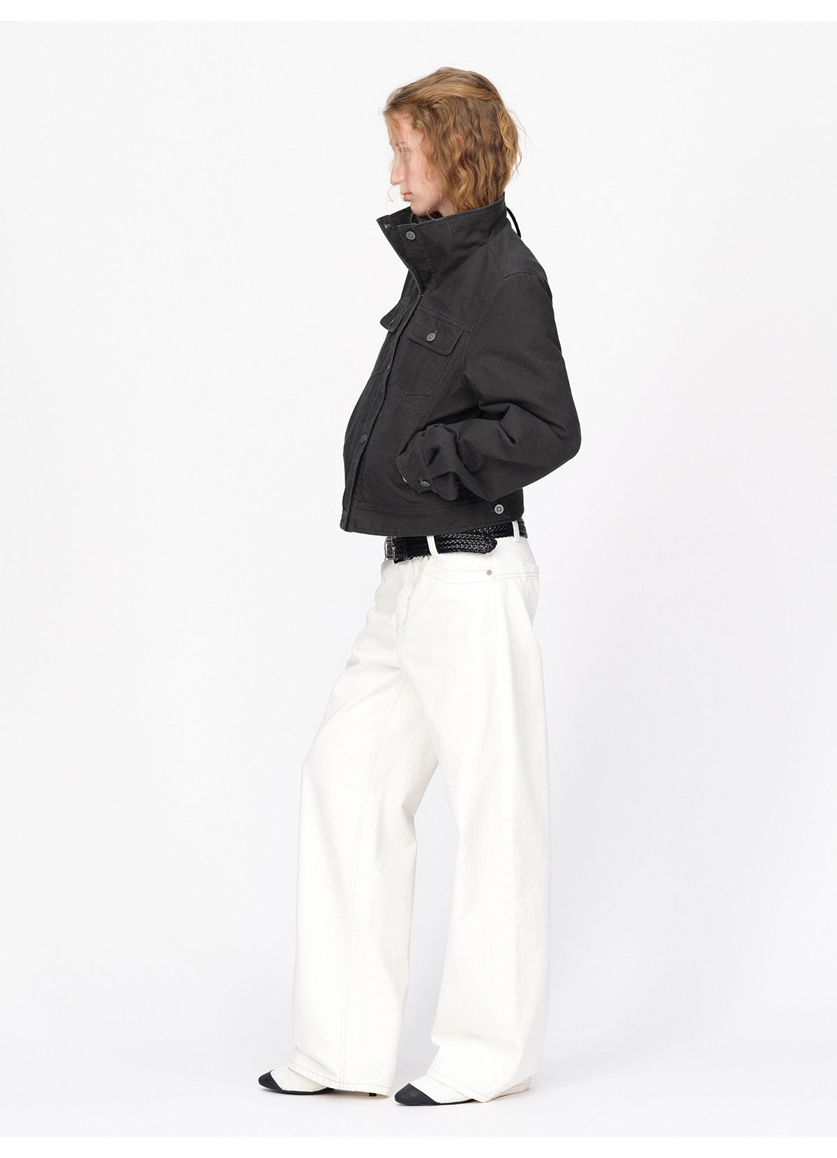 Vintage-gewaschene wattierte Utility-Jacke
