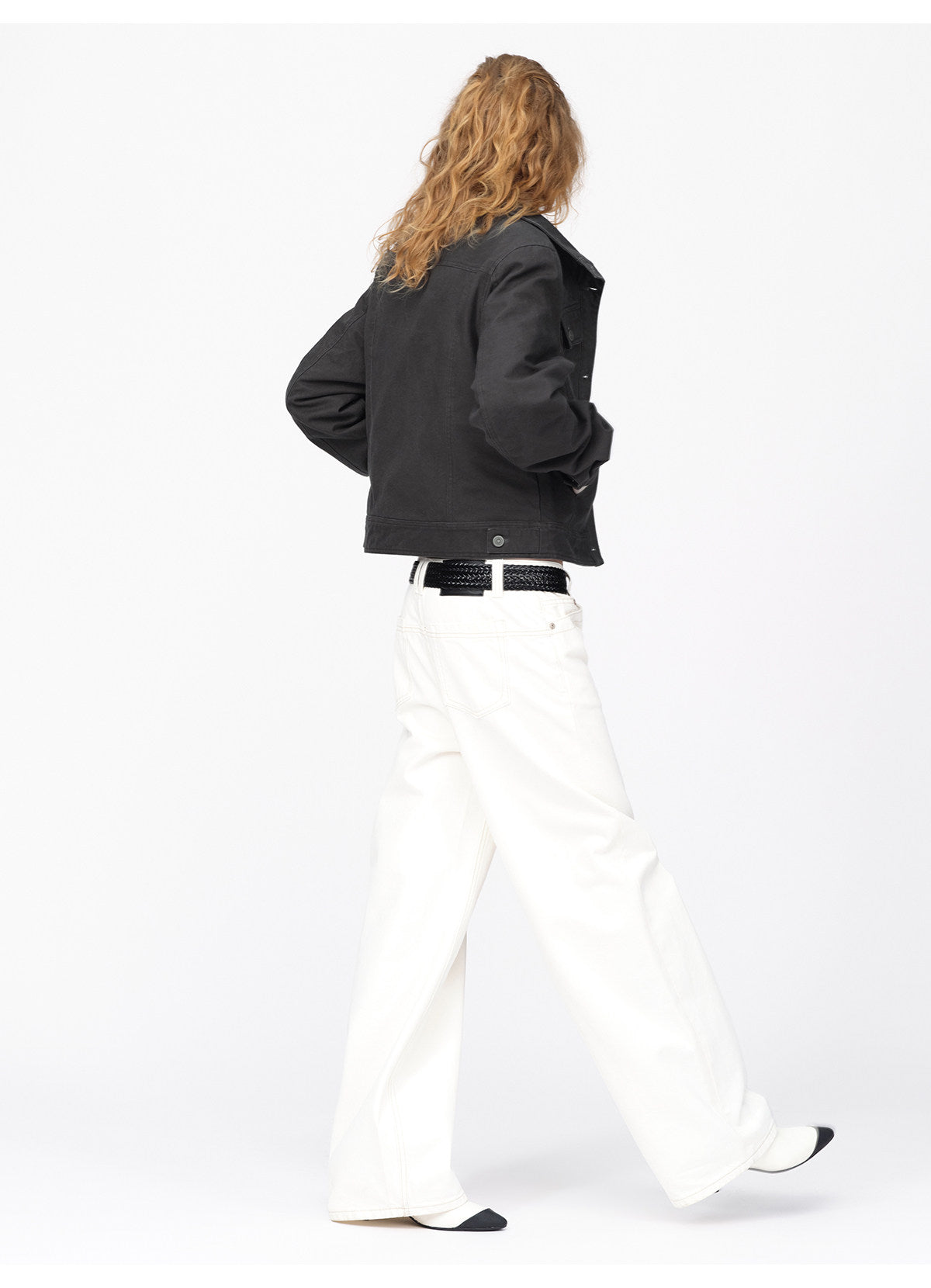 Vintage-gewaschene wattierte Utility-Jacke