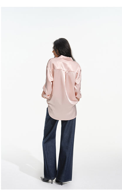 Jeans met contrasterende stiksels en hoge taille