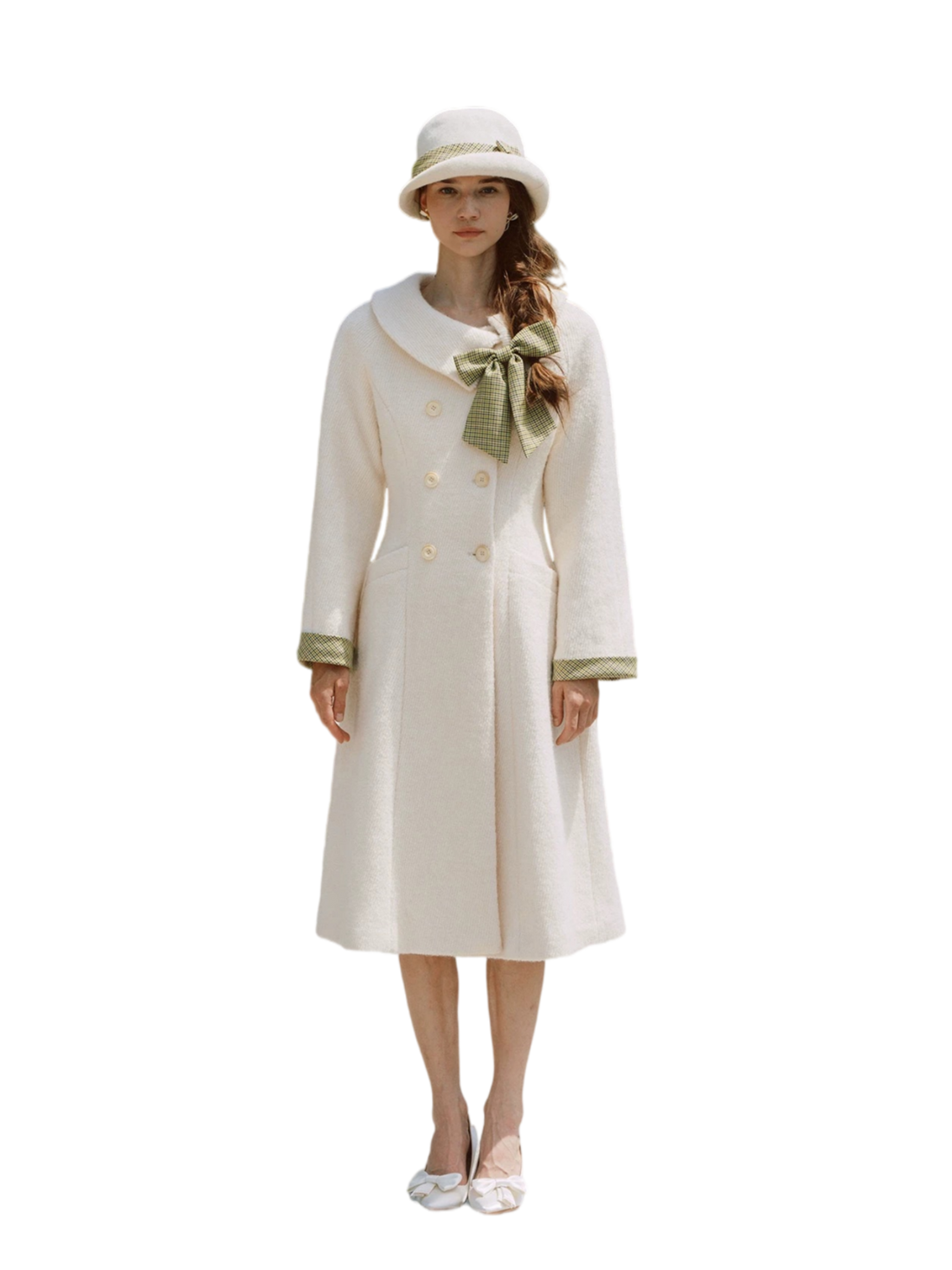 Twill Wool A-Line Coat