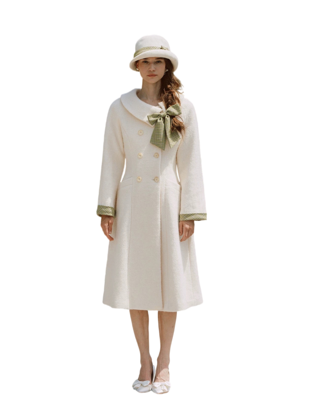 Twill Wool A-Line Coat
