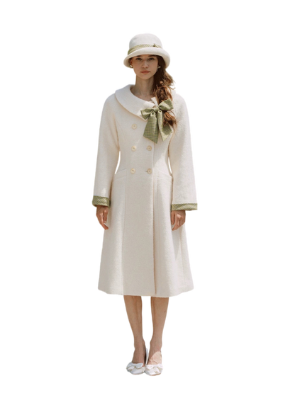 Twill Wool A-Line Coat