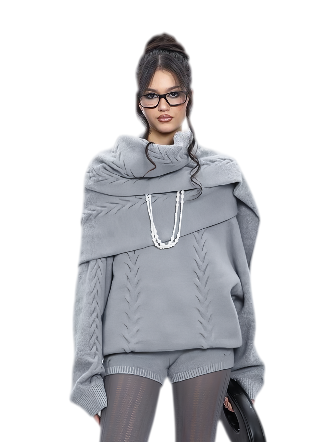 Plush Cable Knit Set
