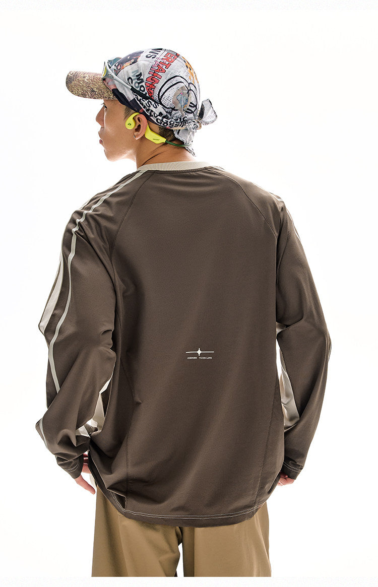 Colorblock Quick-Dry Long-Sleeve T-Shirt
