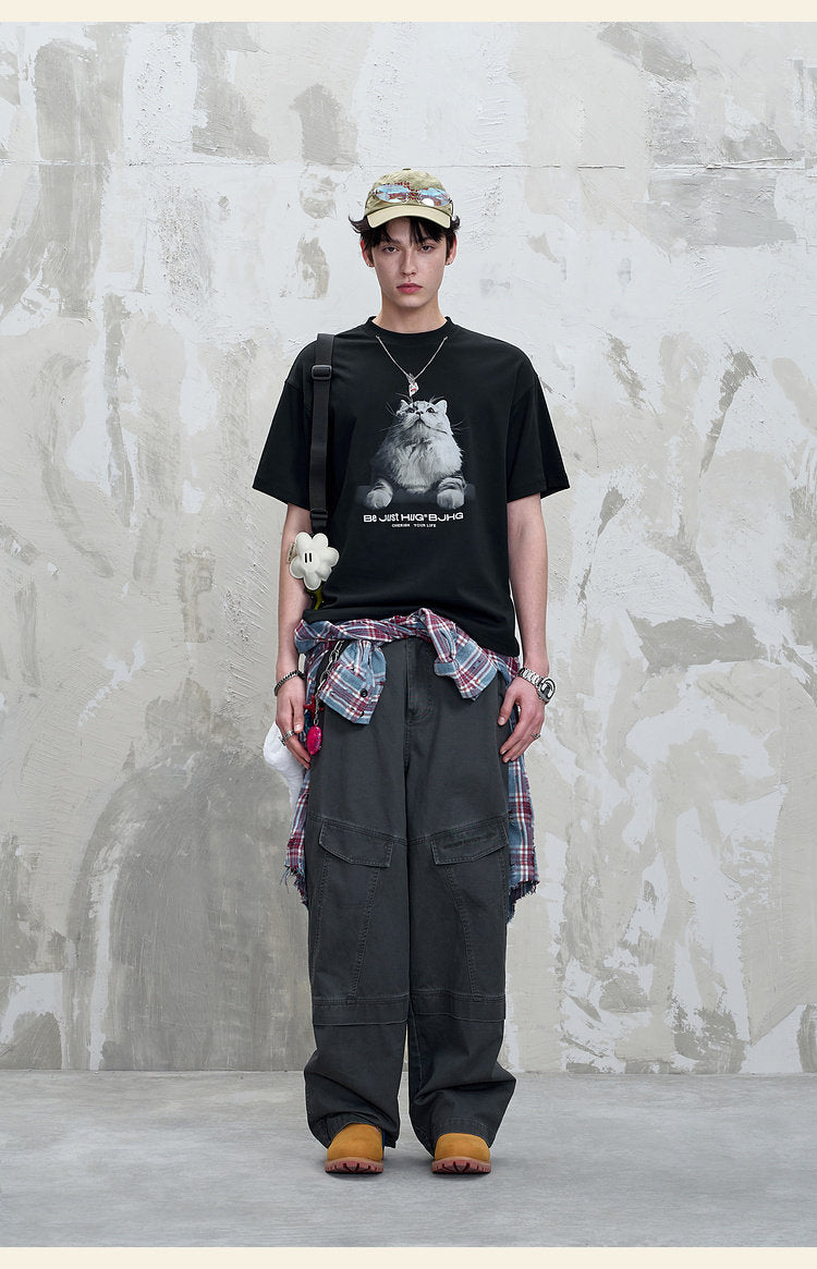 Tactile Graphic Loose T-Shirt