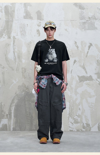 Tactile Graphic Loose T-Shirt