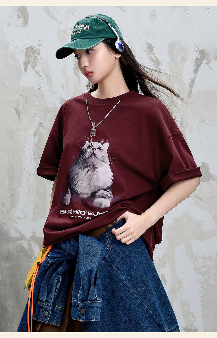 Tactile Graphic Loose T-Shirt