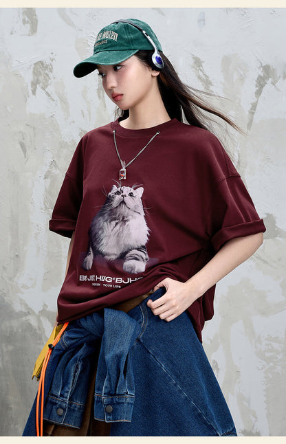 Tactile Graphic Loose T-Shirt