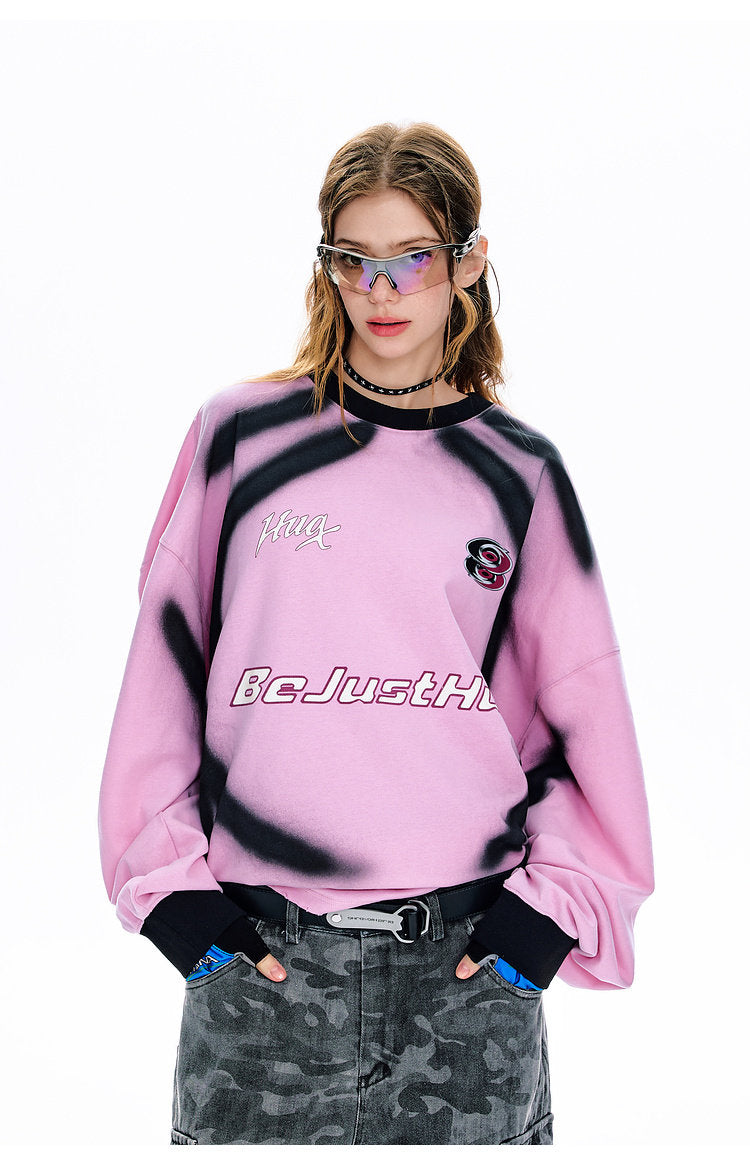 Brushed Racing Graphic Long-Sleeve T-Shirt