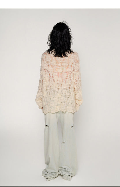 Mohair Alpaca Textured Cardigan