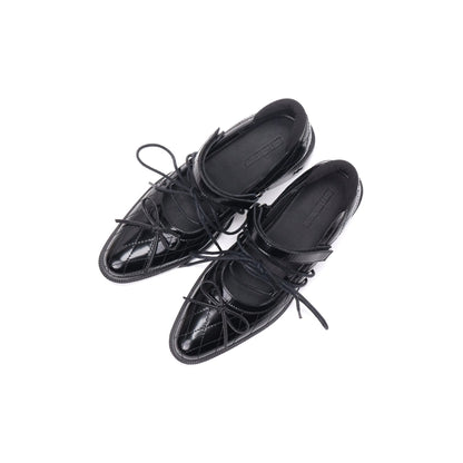 Zapatos Mary Jane acolchados con cordones