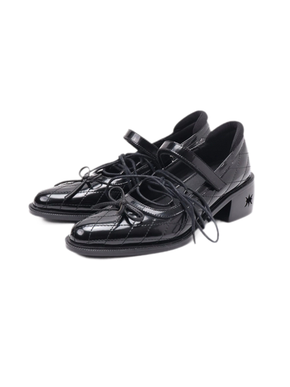 Zapatos Mary Jane acolchados con cordones