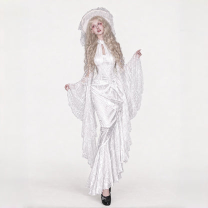 Robe sirène gothique en dentelle
