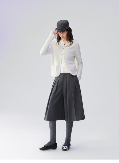 Quần culotte ống rộng xếp ly