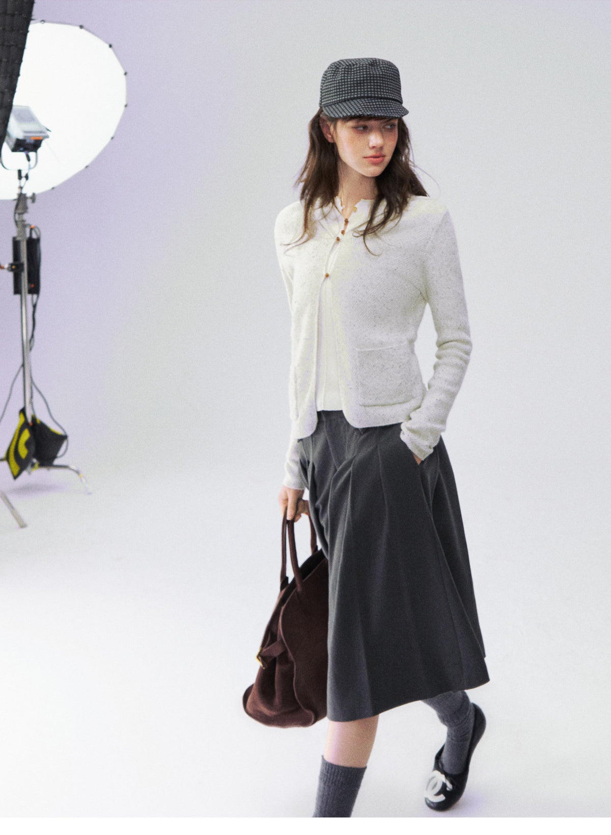 Quần culotte ống rộng xếp ly