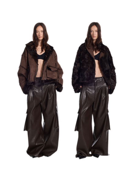 Faux Fur Reversible Short Jacket