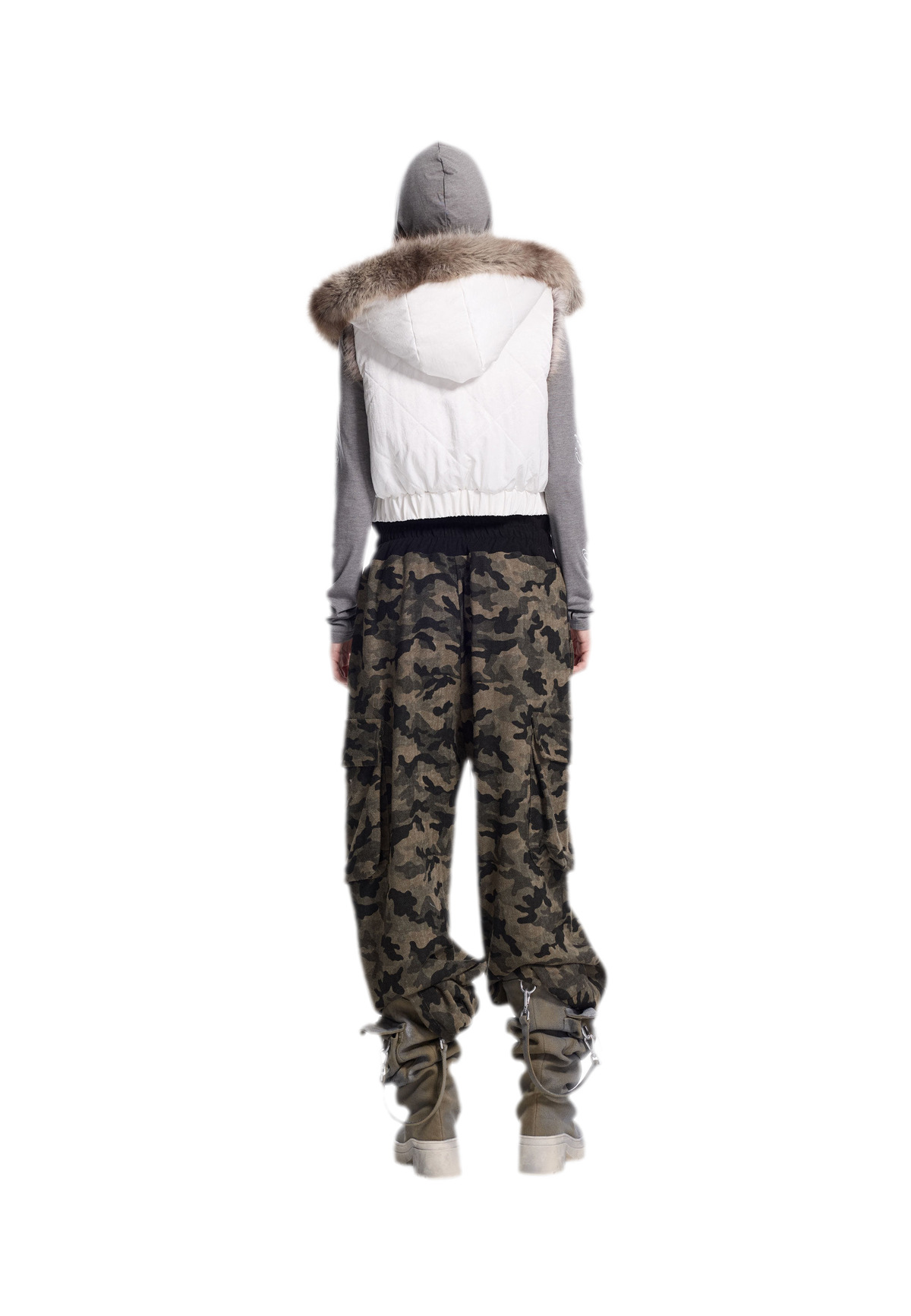 Reversible Quilted Fur Vest