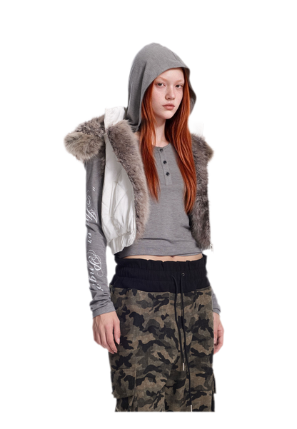Reversible Quilted Fur Vest