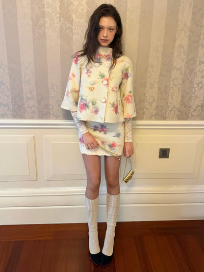 Vintage Floral Double-Faced Suit