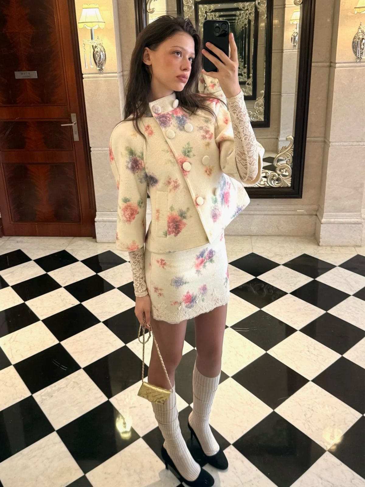 Vintage Floral Double-Faced Suit