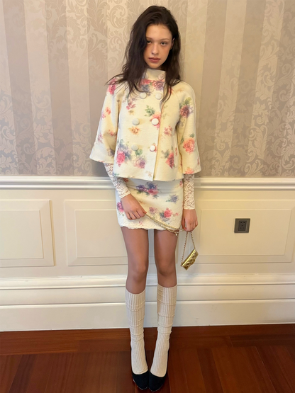 Vintage Floral Double-Faced Suit