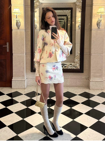 Vintage Floral Double-Faced Suit