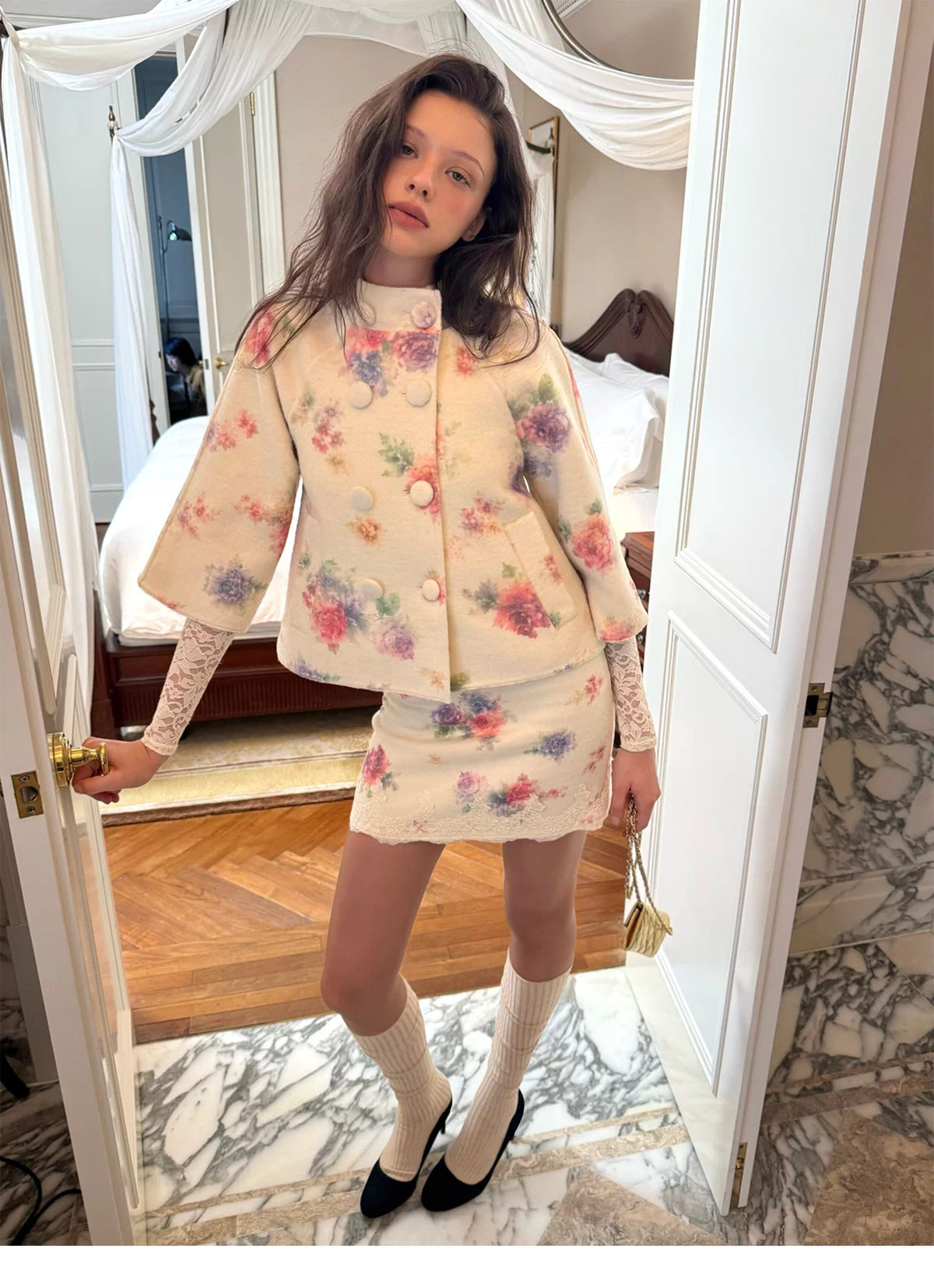 Vintage Floral Double-Faced Suit