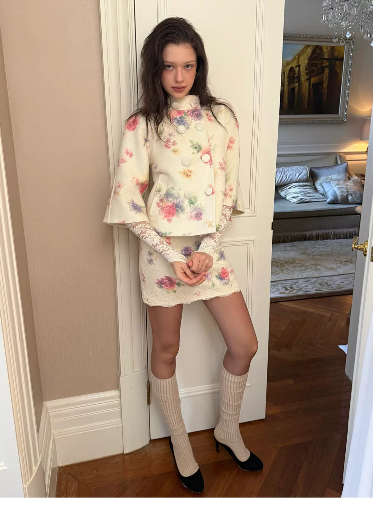 Vintage Floral Double-Faced Suit