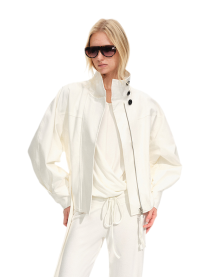 Jacke mit Flockstruktur, verkürzt