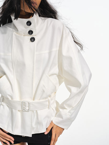 Jacke mit Flockstruktur, verkürzt