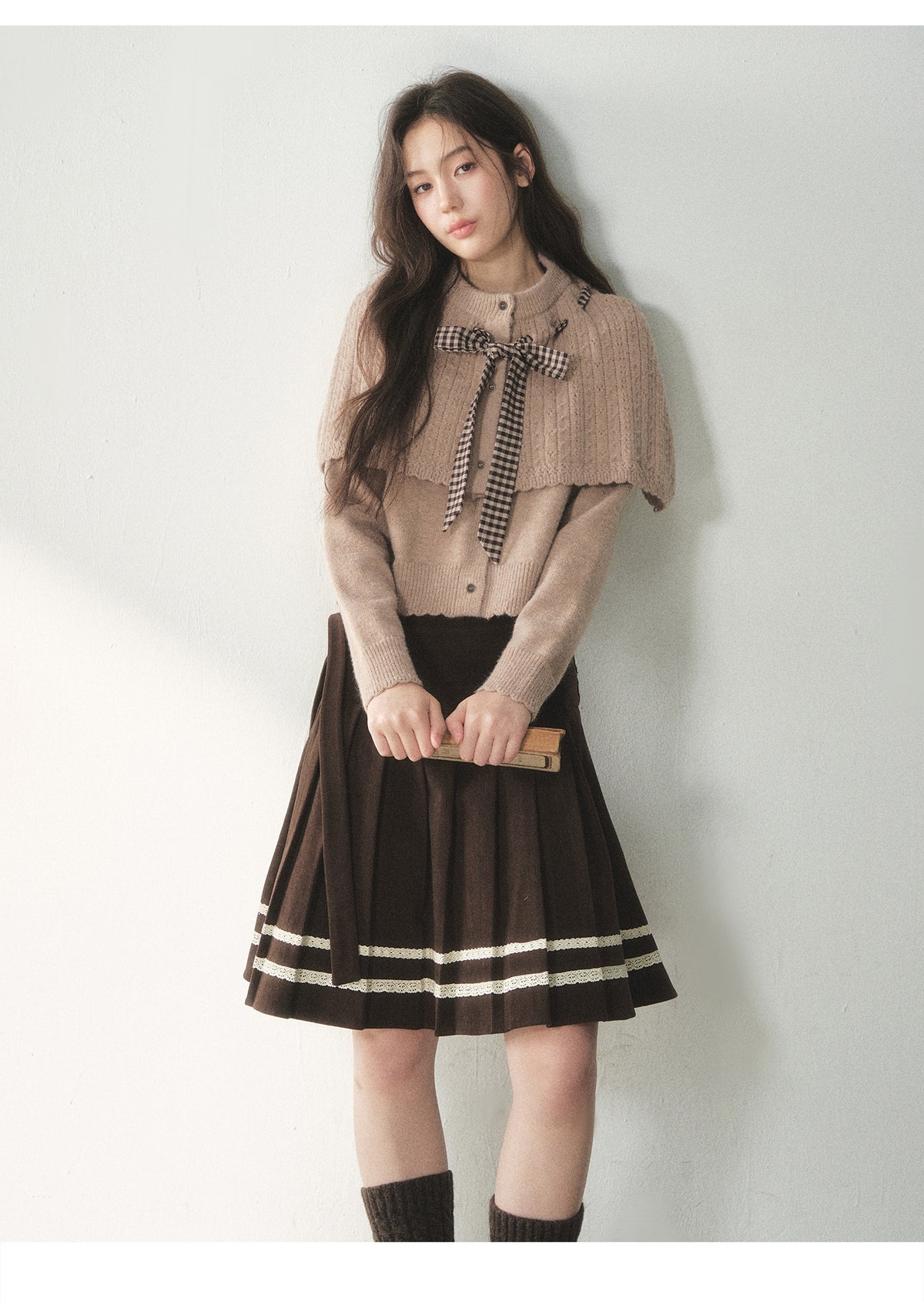 Cable Knit Cape Cardigan Set — Load image 10 in gallery view
