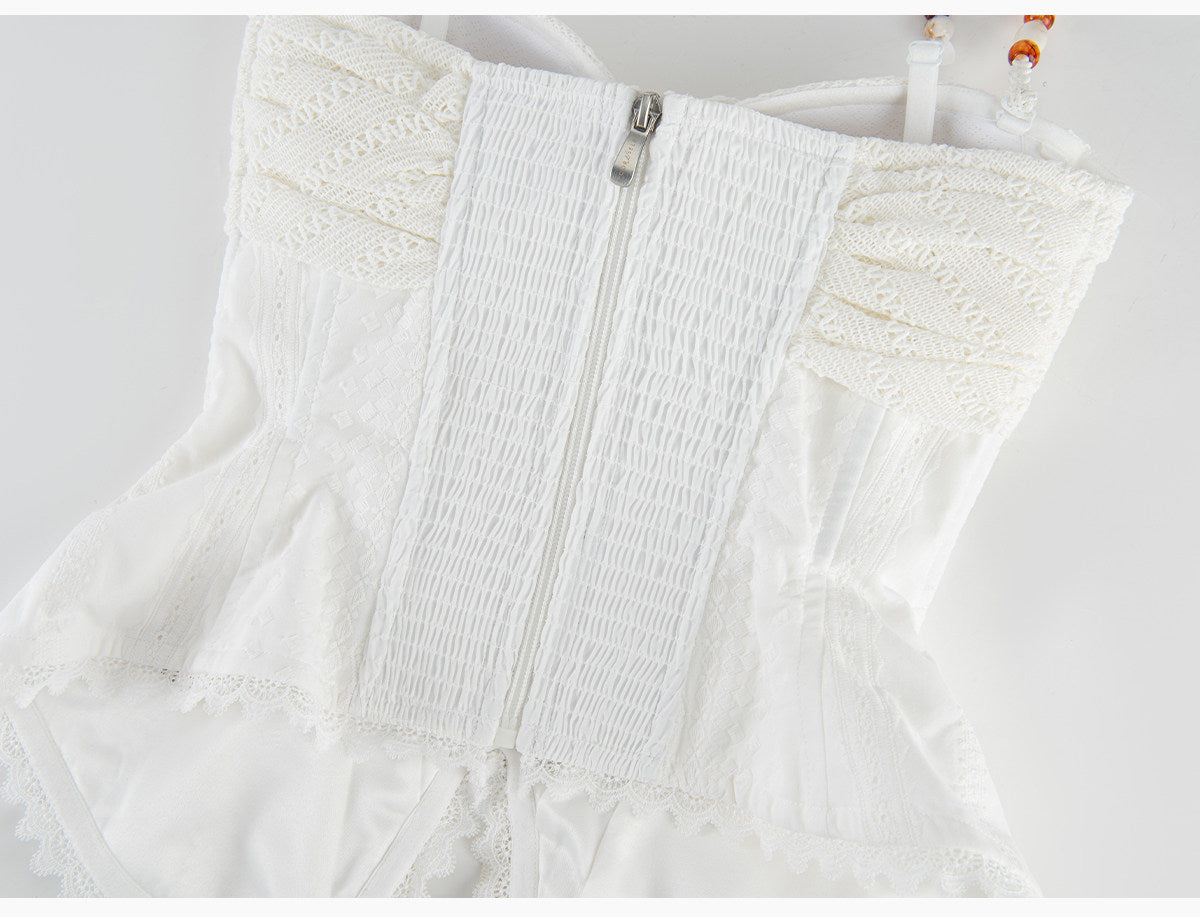 Openwork Lace Corset Top
