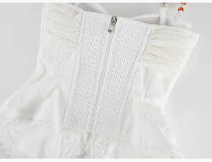 Openwork Lace Corset Top