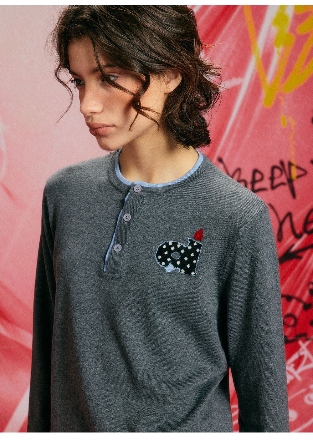 Top in maglia con contrasto in misto seta — Carica immagine 14 in vista galleria