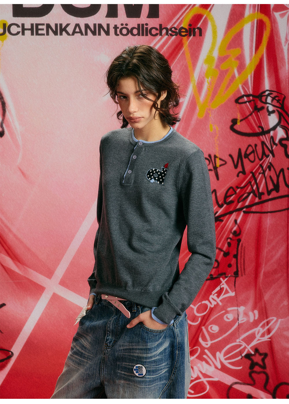 Top in maglia con contrasto in misto seta