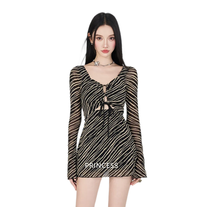 Asymmetric Ruffle Swimdress