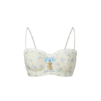 Floral Ruffle Corset Top