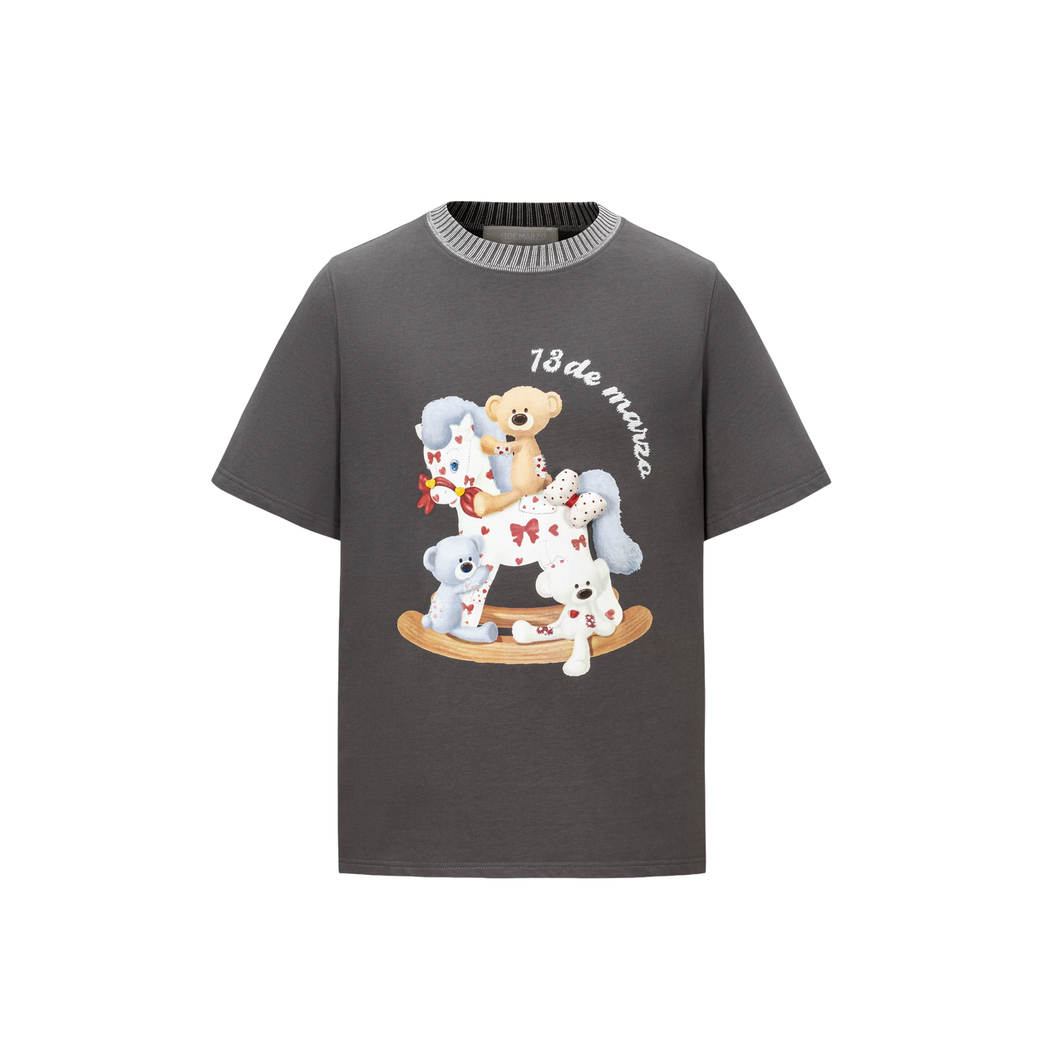 Loose Cotton T-shirt with Rocking